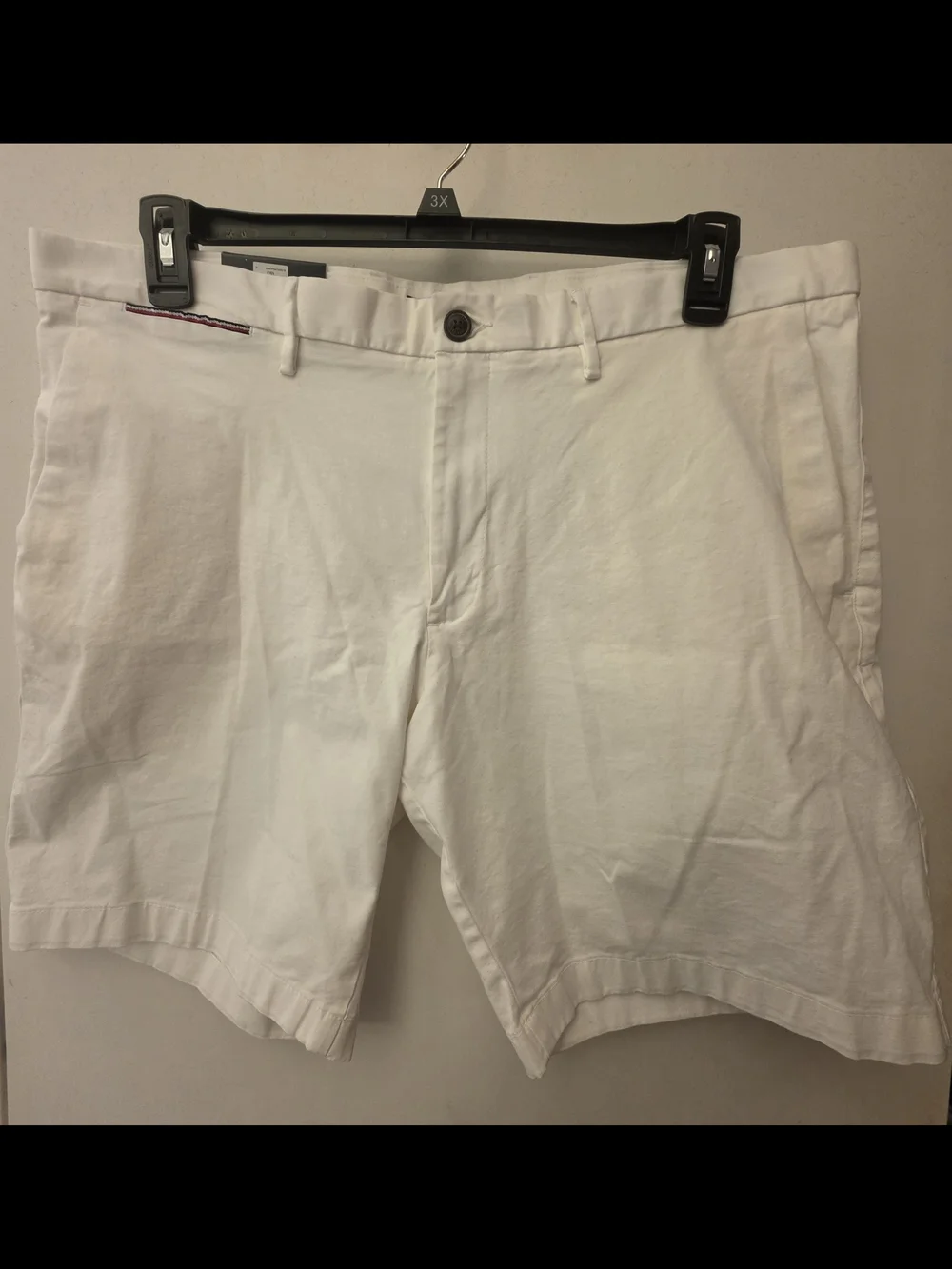 Tommy Hilfiger White Flat-Front Men's Shorts